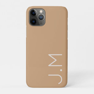 Neutral Minimal Personalized Initial Monogram iPhone 11 Pro Case