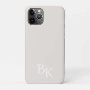 Neutral  Minimal Personalized Initial Monogram iPhone 11 Pro Case