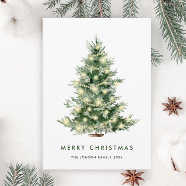 Neutral Minimalist Boho Christmas Composition Holiday Card (Creator Uploaded)
