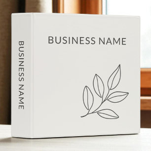 Neutral Minimalist Botanical Small Business Binder