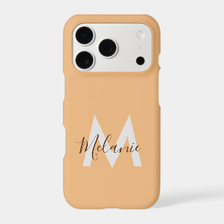 Neutral Minimalist modern orange monogram