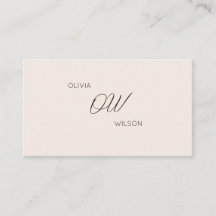Neutral Minimalist Professional Business Card