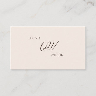Neutral Minimalist Professional Business Card