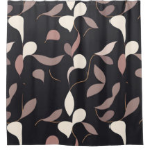 Neutral Minimalist Shower Curtain – Clean, Simple