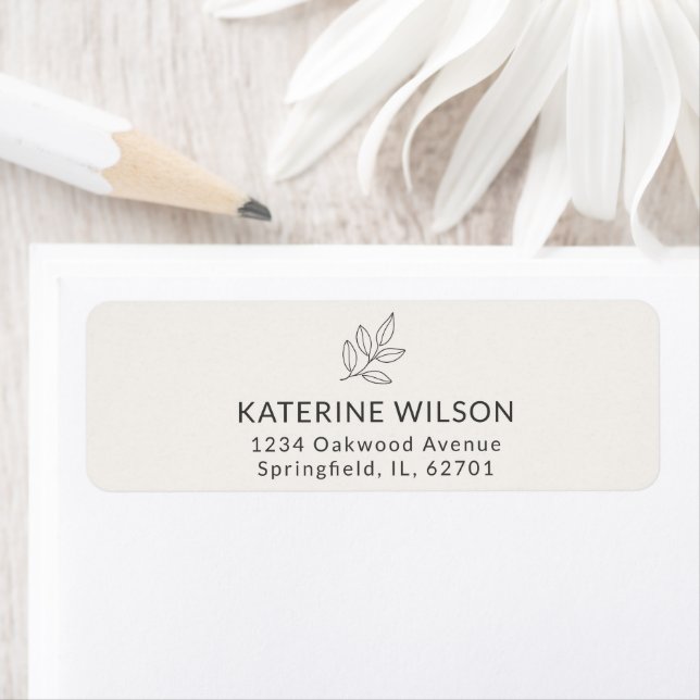 Neutral Minimalist Small Business Return Address (Insitu)