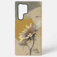 Neutral Minimalist Sunflower Outline