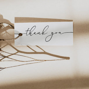 Neutral Modern Black Business Thank You Card