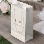 Neutral Modern Minimalist Monogram Name Small Gift Bag<br><div class="desc">Present your gifts in style with our Black and Neutral Modern Minimalist Monogram Name Gift Bag. This elegant bag boasts a clean and contemporary design, featuring a customizable monogram that adds a personalized touch to your gift-giving. Crafted with quality in mind, this bag is both sophisticated and minimalist, making it...</div>