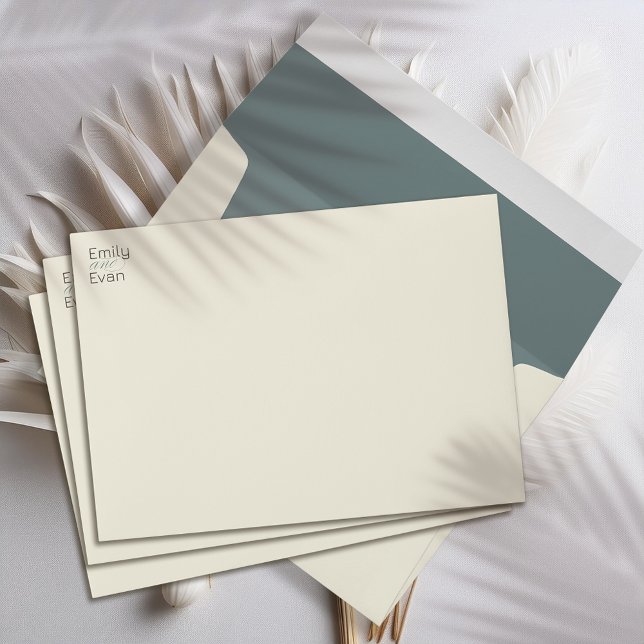 Neutral Modern Minimalist Wedding Envelope (Creator Uploaded)