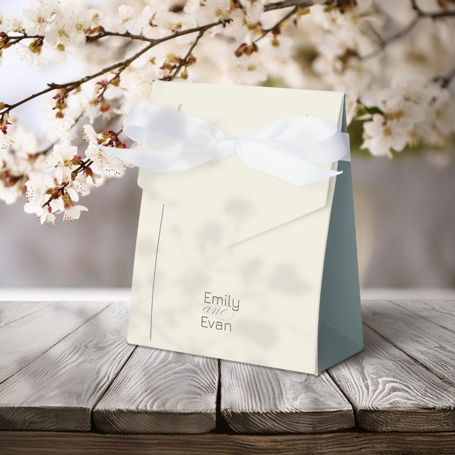 Neutral Modern Minimalist Wedding Favor Box (Creator Uploaded)