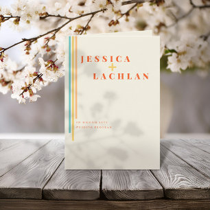 Neutral Modern Minimalist Wedding Program