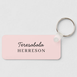 Neutral Monogram Modern Minimalist Stylish Keychain