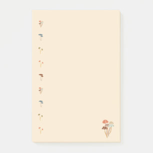 Neutral Mushrooms Pattern Post-it Notes