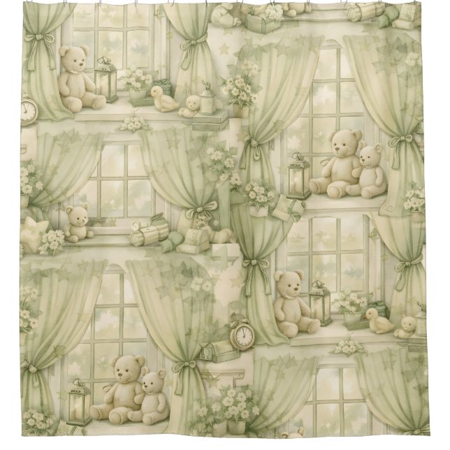 Neutral Nursery Teddy Bear Room Beige Pattern (2) (Front)