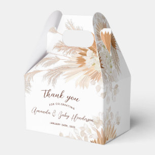 Neutral Pampas Baby Shower Favor Box