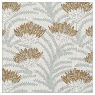 Neutral protea vines coastal in sage blue fabric
