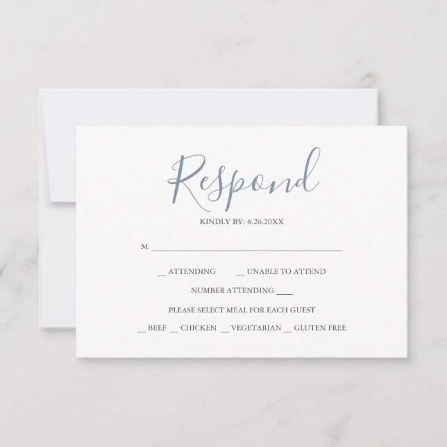 Neutral Reply RSVP Cards (Front)