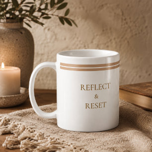 Neutral Reset Quote Classic Mug, 11 oz Coffee Mug