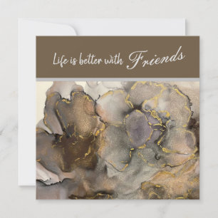 Neutral Response Flat Thank You Card