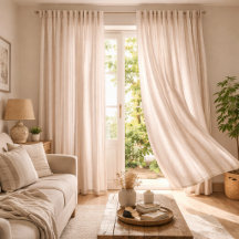 Neutral Rustic Farmhouse Striped Beige & Taupe