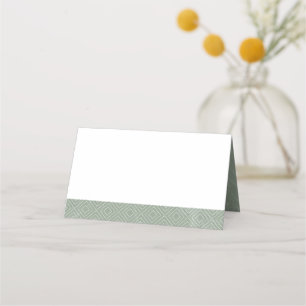 Neutral Sage Green Marble Tent Place Card