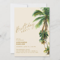 Neutral Sand Palm Trees | Modern Beach Birthday