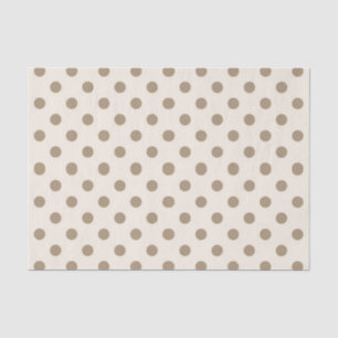 NEUTRAL SHADES OF BROWN & TAN POLKA DOTS TISSUE PAPER