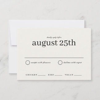 Neutral Simple Type Wedding RSVP Save The Date