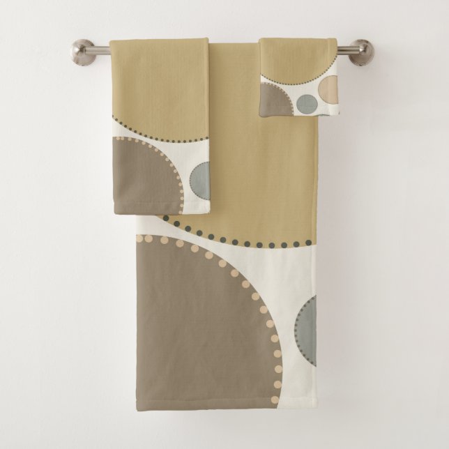 Neutral Soft Polka Dots Bath Towel Set (Insitu)