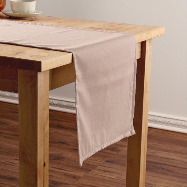 Neutral Solid Colour Beige D2AFA1  Short Table Runner (In Situ)