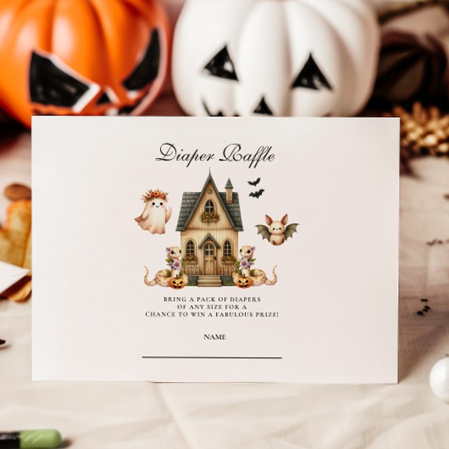 Neutral Spooky Cottage Diapper Raffle Enclosure Card (Creator Uploaded)