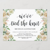 Neutral Spring Elopement Reception invites
