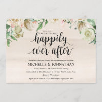 Neutral Spring Post Mariage Brunch Invitation Card