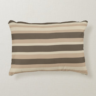 Neutral striped accent pillow