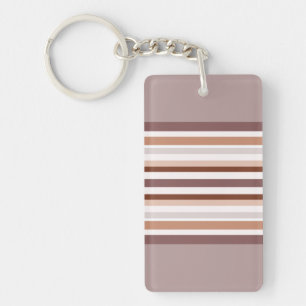 Neutral Stripes Keychain