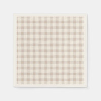 Neutral Tan Gingham 