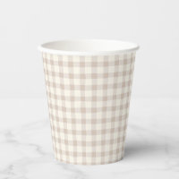 Neutral Tan Gingham