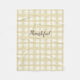 neutral tartan fall pattern fleece blanket