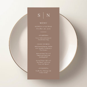 Neutral Taupe   Minimal and Chic Wedding Menu