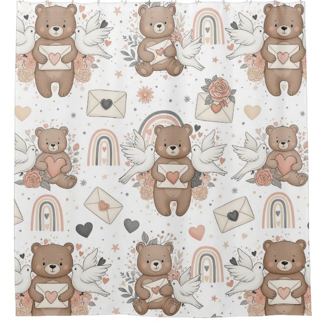 Neutral Teddy Bear Baby Shower Pattern (Front)