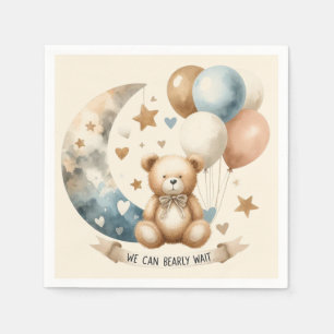 Neutral Teddy Gender Reveal - Napkins