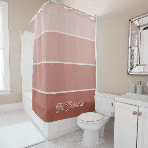 Neutral Terracotta   Ombre Stripes with Script