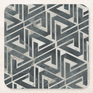 Neutral Tile Collection - Geometric Square Paper Coaster