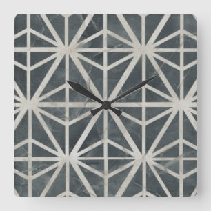 Neutral Tile Collection Square Wall Clock