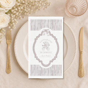 Neutral Toile de Jouy Baby Shower Napkins