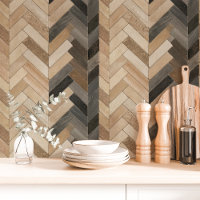 Neutral Tone Herringbone Chevron