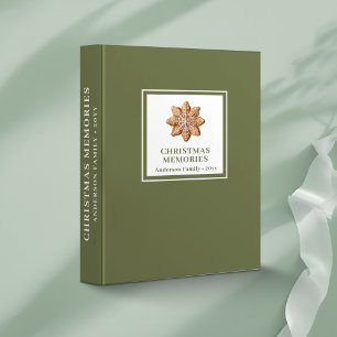 Neutral Toned Christmas Memory Album Personalized Binder