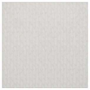 Neutral Vertical Floral Stripe Beige and White Fabric