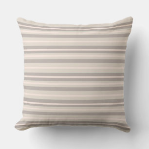neutral warm colours striped design outdoor pillow