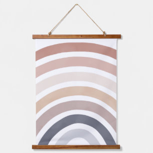 Neutral Watercolor Rainbow Kids Room Hanging Tapestry